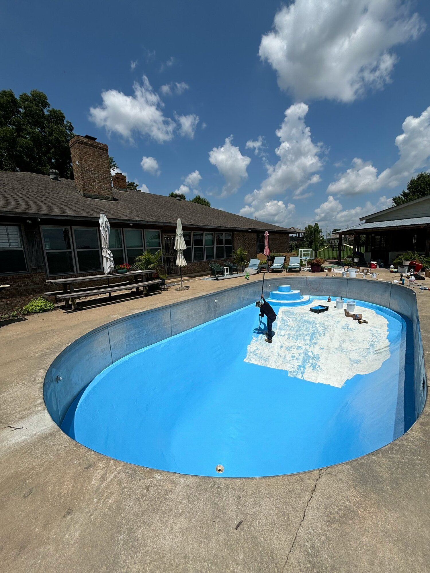 Pool resurfacing and repaint